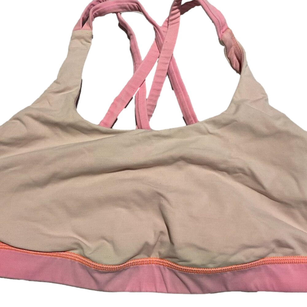 Lululemon Energy Bra pink gem 2 tone size 10*Medium Support, B-D Cup